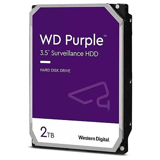 2TB 3.5 Purple SATA3 5400RPM 64MB 7/24 Güvenlik WD23PURZ (3 Yıl Resmi Distribütör Garantili)
