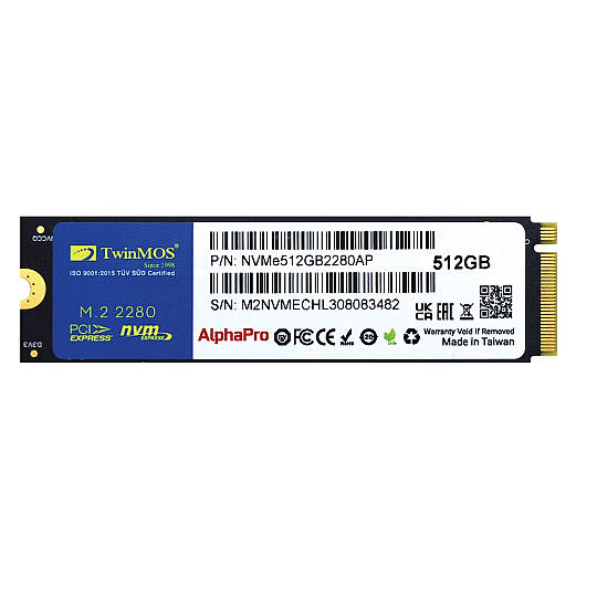 512GB M.2 PCIe Gen3 NVMe (3600-3250Mb/s) TLC 3DNAND NVMe512GB2280AP m.2 SSD - 2