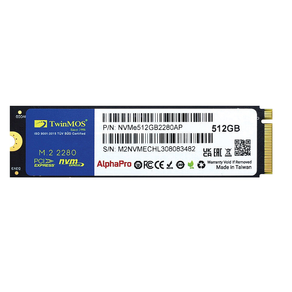 512GB M.2 PCIe Gen3 NVMe (3600-3250Mb/s) TLC 3DNAND NVMe512GB2280AP m.2 SSD - 2