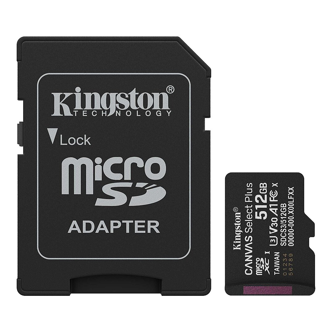 512GB MicroSDXC Canvas Select Plus Gen3 150MB/s A1 Kart + Adaptör - 2
