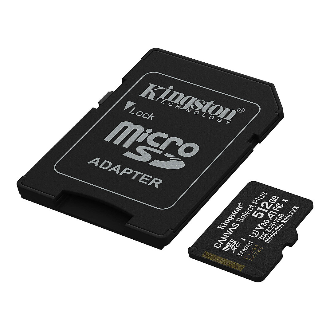 512GB MicroSDXC Canvas Select Plus Gen3 150MB/s A1 Kart + Adaptör - 3