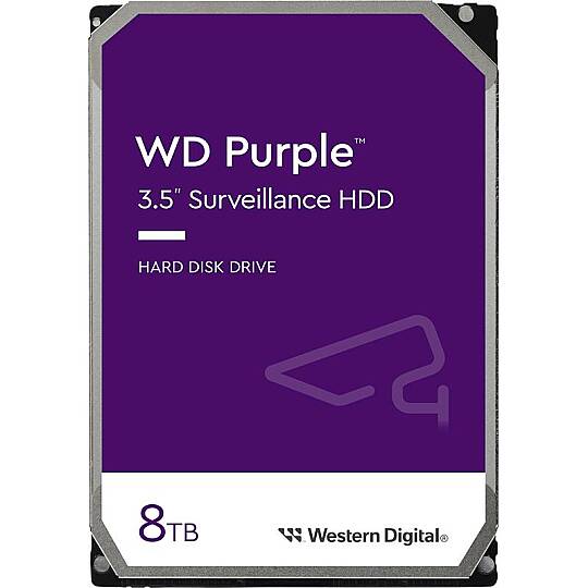 8TB 3.5 Purple SATA3 5640RPM 256MB 7/24 Güvenlik WD85PURZ (3 Yıl Resmi Distribütör Garantili)