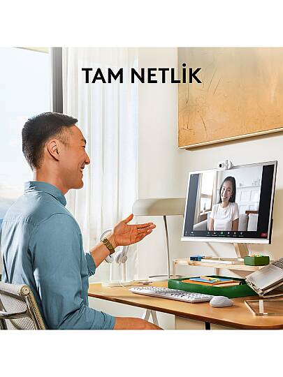 BRIO 100 Full HD 1080p Gizlilik Kapaklı Mikrofonlu Web Kamerası - Beyaz (2)