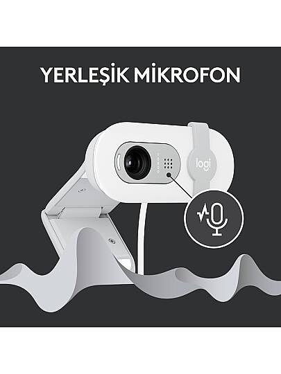 BRIO 100 Full HD 1080p Gizlilik Kapaklı Mikrofonlu Web Kamerası - Beyaz - 4