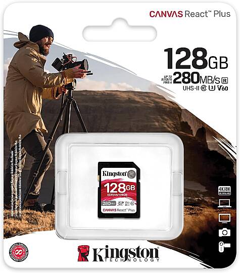 Canvas React Plus SDR2V6/128GB Class 10 UHS-II U3 V60 microSDHC 128 GB Hafıza Kartı