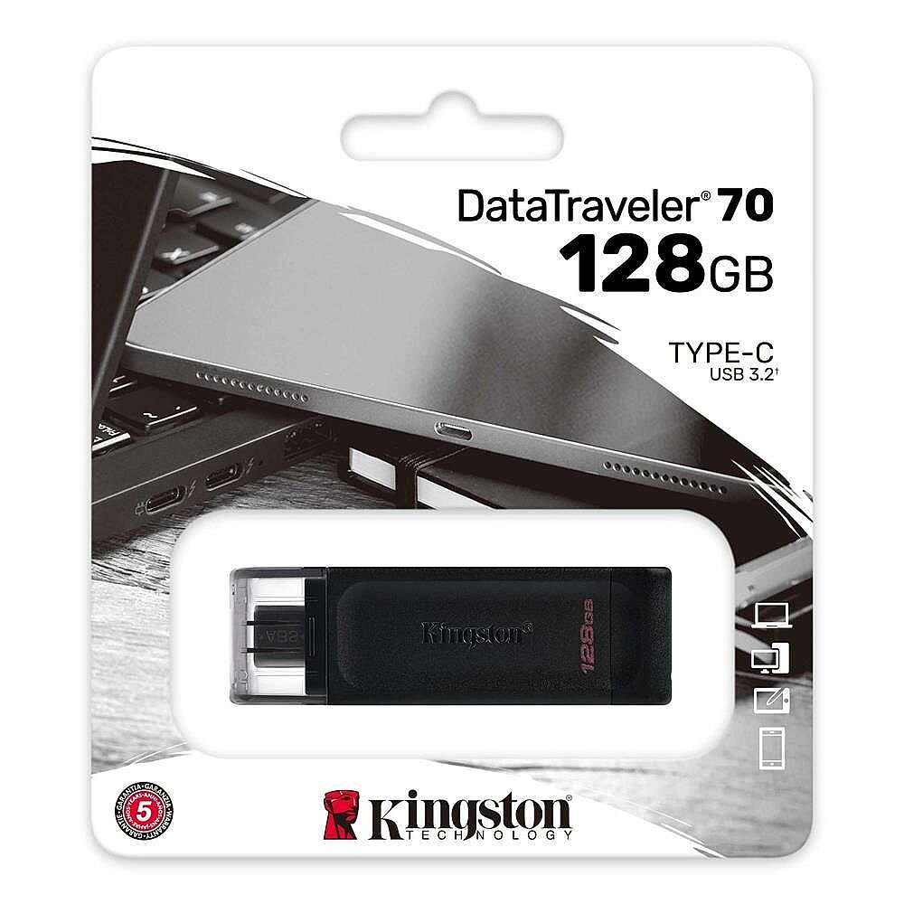 DataTraveler 70 128GB USB 3.2 Gen 1 Type-C Flash Bellek - DT70/128GB - 1