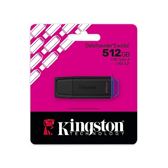 DataTraveler Exodia G2 512GB GB Siyah-Mor USB Flash Bellek - DTXG2/512GB
