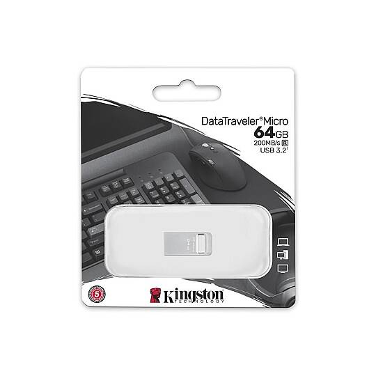 DataTraveler Micro 64GB USB 3.2 Gen 1 Metal Flash Bellek - DTMC3G2/64GB