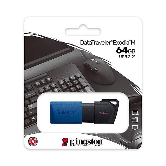 DTX/64GB 64 GB DataTraveler Exodia M 3.2 USB Bellek