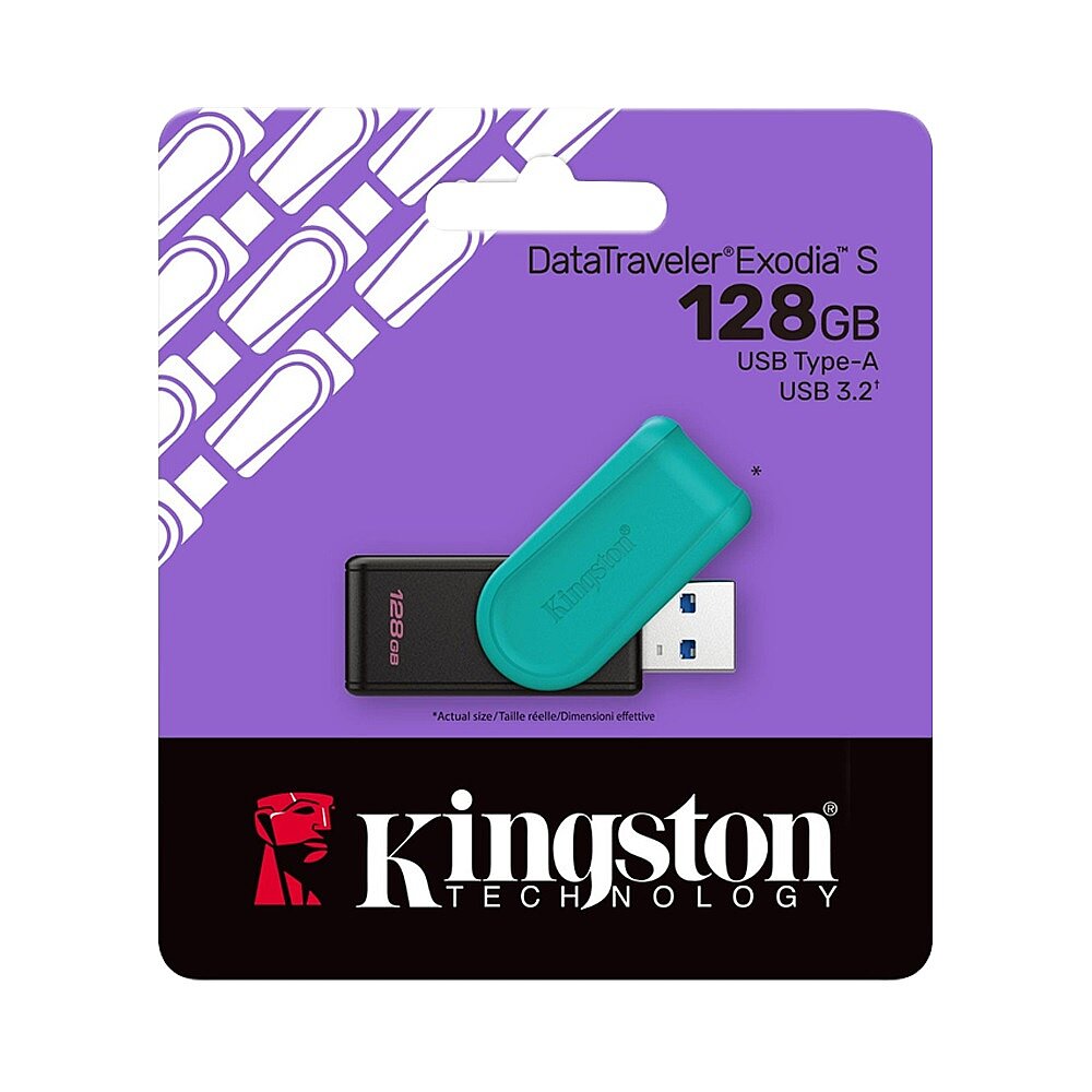 DTXS/128GB 128GB Portable USB 3.2 Gen1 DataTraveler Exodia S Flash Bellek - 1