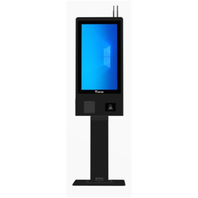 K-3250B 32" i7 5. Nesil 256GB SSD 16GB RAM Wi-Fi 80MM Fiş Yazıcı 2D Okuyucu FHD Dokunmatik Kiosk Ayaklı Siyah - 1