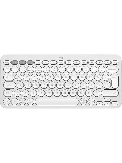 K380s Pebble Keys 2 Çoklu Cihaz Özellikli Bluetooth Türkçe Q Klavye - Beyaz
