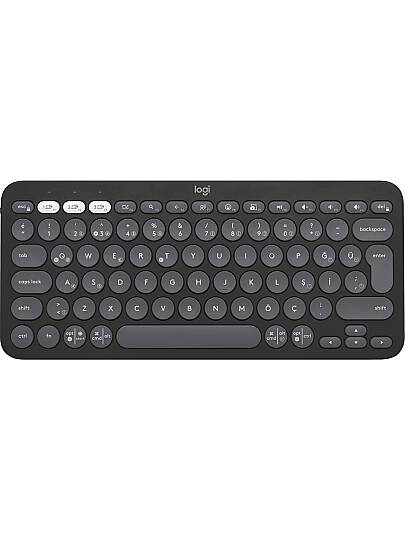 K380s Pebble Keys 2 Çoklu Cihaz Özellikli Bluetooth Türkçe Q Klavye - Siyah
