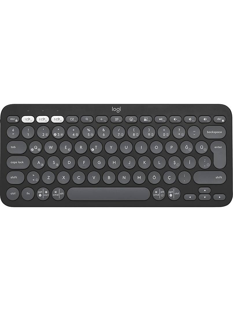 K380s Pebble Keys 2 Çoklu Cihaz Özellikli Bluetooth Türkçe Q Klavye - Siyah - 1