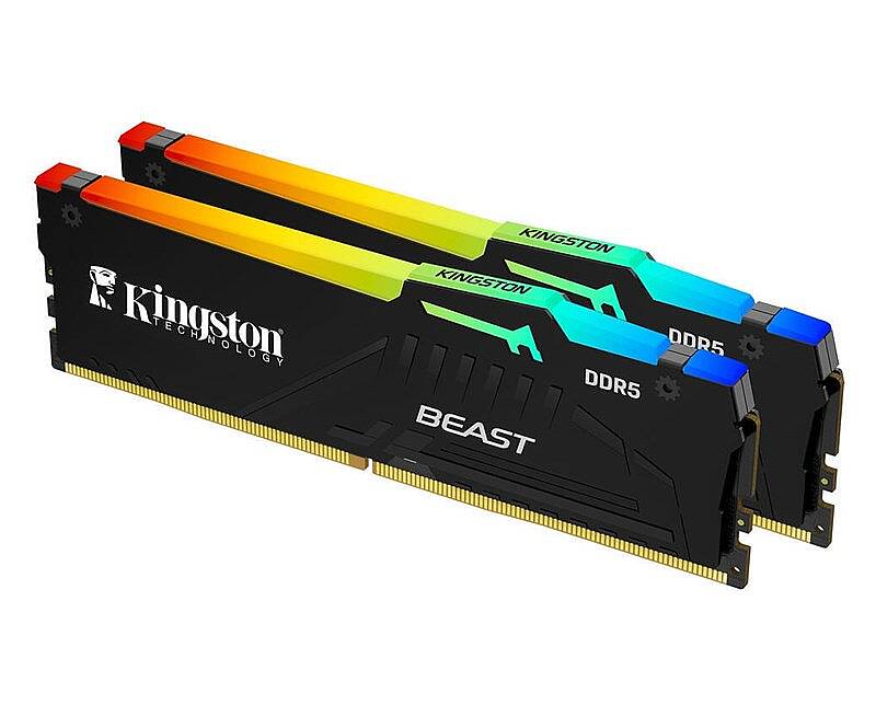RGB 32G 2x16 5600 D5 KF556C36BBEAK2-32TR Beast Black EXPO CL36 Bellek RAM - 1