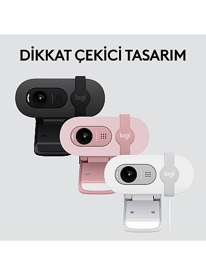 BRIO 100 Full HD 1080p Gizlilik Kapaklı Mikrofonlu Web Kamerası - Pembe - 8