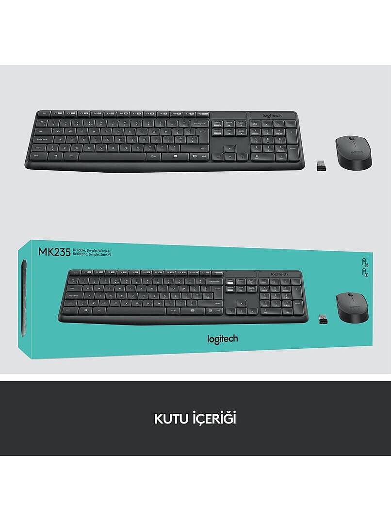 MK235 Kablosuz Set Siyah (920-007925) - 7