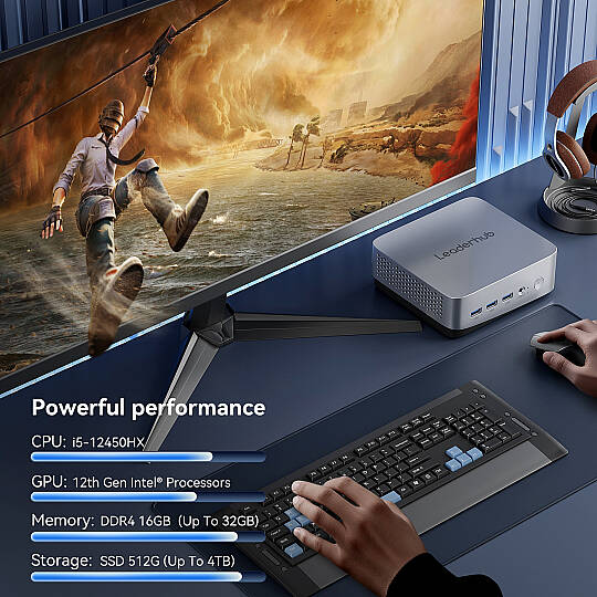 LP5C I5-12450H 16GB RAM 512GB SSD Win11 Pro Gümüş Mini PC - 6