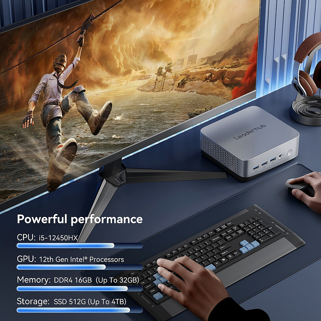 LP5C I5-12450H 16GB RAM 512GB SSD Win11 Pro Gümüş Mini PC - 6