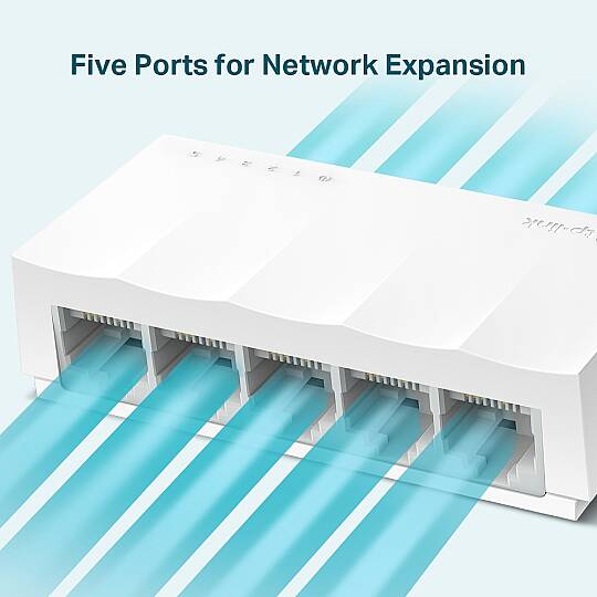 LS1005 5-Port 10/100Mbps Desktop Switch - 3