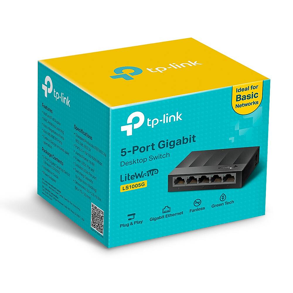 LS1005G 5-Port 10/100/1000Mbps Desktop Switch - 1