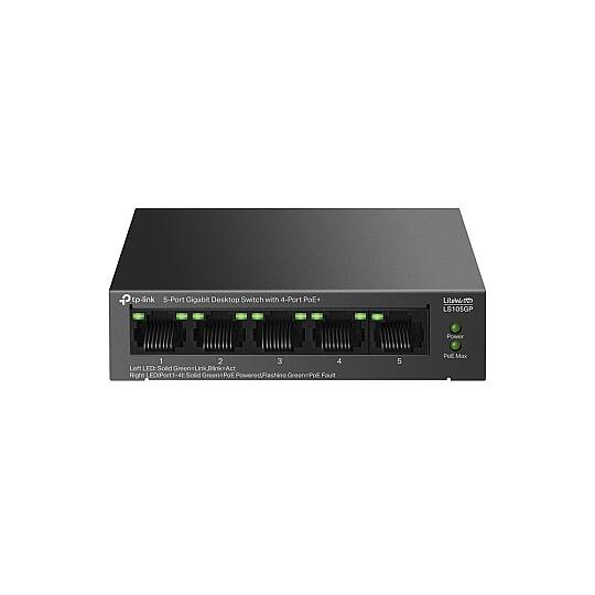LS105GP 4-Port PoE+ ile 5-Port Gigabit Masaüstü Switch (2)