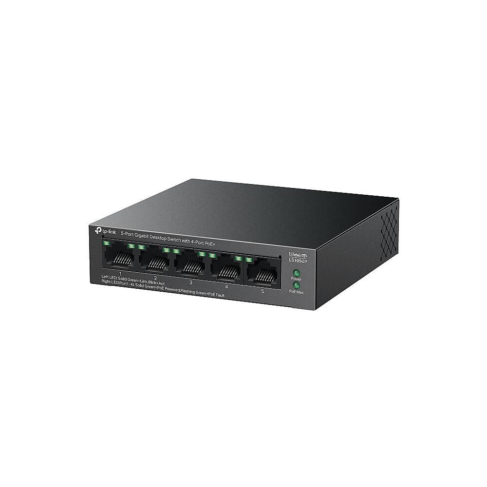LS105GP 4-Port PoE+ ile 5-Port Gigabit Masaüstü Switch - 3