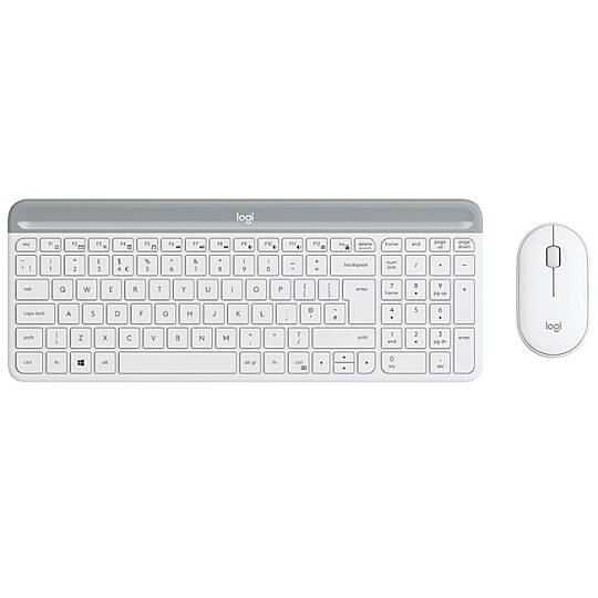 MK470 İnce Kablosuz Klavye Mouse Set Beyaz 920-009436