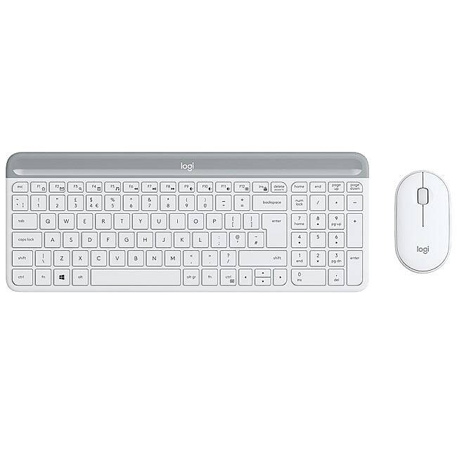 MK470 İnce Kablosuz Klavye Mouse Set Beyaz 920-009436 - 1