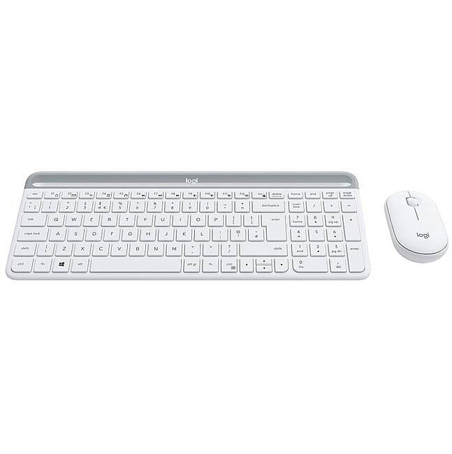 MK470 İnce Kablosuz Klavye Mouse Set Beyaz 920-009436 - 2