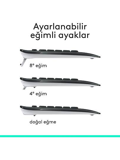 MK540 ADVANCED Kablosuz Türkçe Klavye Mouse Seti - Siyah - 7