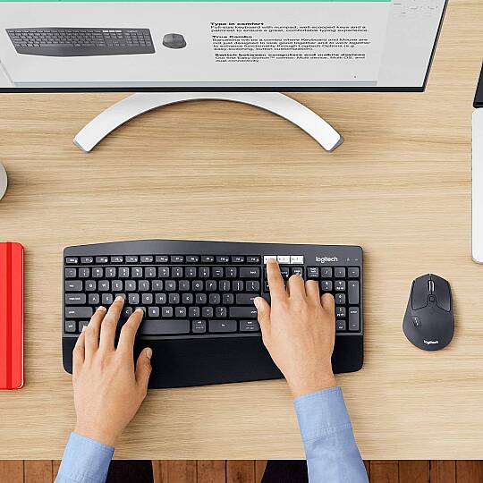 MK850 Performans Kablosuz Türkçe Q Klavye Mouse Seti, Siyah 920-008230 - 4