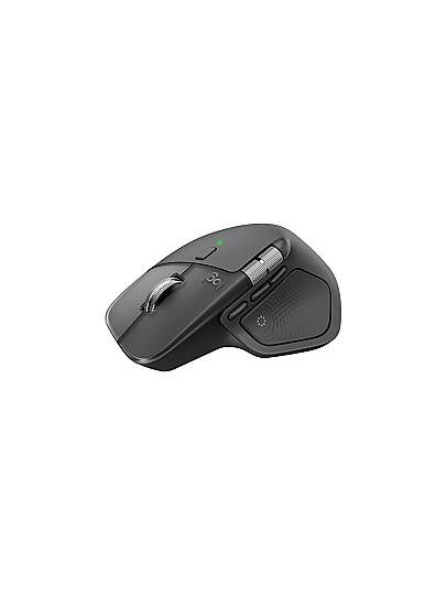 MX Master 4 Dokunsal Geri Bildirim Özellikli 8000 DPI Optik Sensörlü Sessiz Kablosuz Bluetooth Mouse, Koyu Gri
