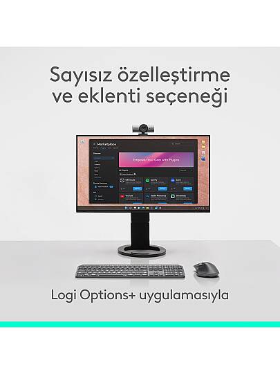 MX Master 4 Dokunsal Geri Bildirim Özellikli 8000 DPI Optik Sensörlü Sessiz Kablosuz Bluetooth Mouse, Koyu Gri - 5