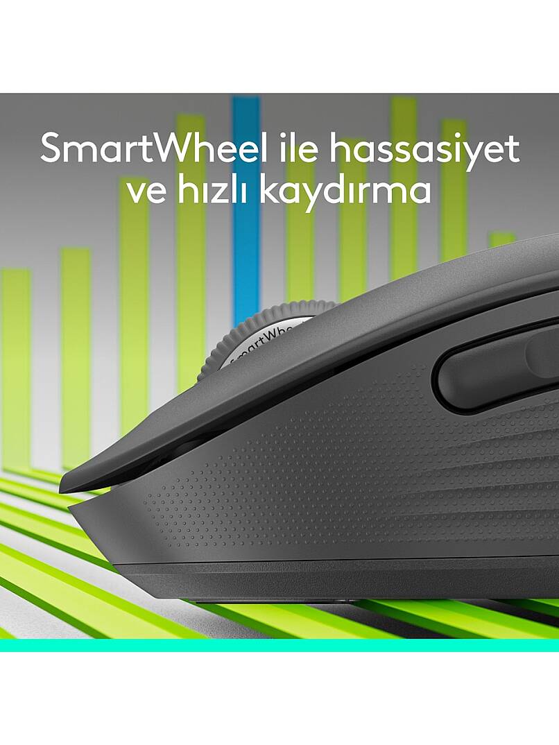 Signature M650 Küçük ve Orta Boy Sağ El İçin Sessiz Kablosuz Mouse - Siyah - 2