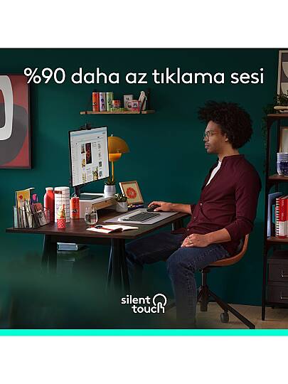 Signature M650 Küçük ve Orta Boy Sağ El İçin Sessiz Kablosuz Mouse - Siyah - 4