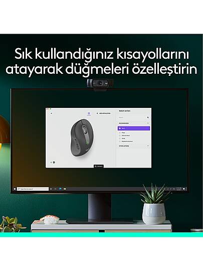Signature M650 Küçük ve Orta Boy Sağ El İçin Sessiz Kablosuz Mouse - Siyah - 5