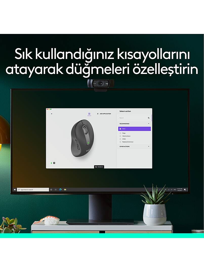 Signature M650 Küçük ve Orta Boy Sağ El İçin Sessiz Kablosuz Mouse - Siyah - 5
