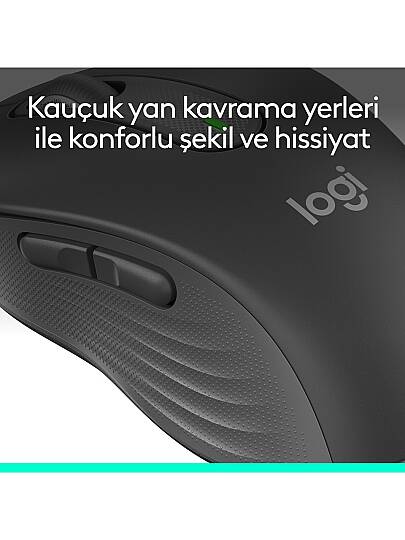 Signature M650 Küçük ve Orta Boy Sağ El İçin Sessiz Kablosuz Mouse - Siyah - 6