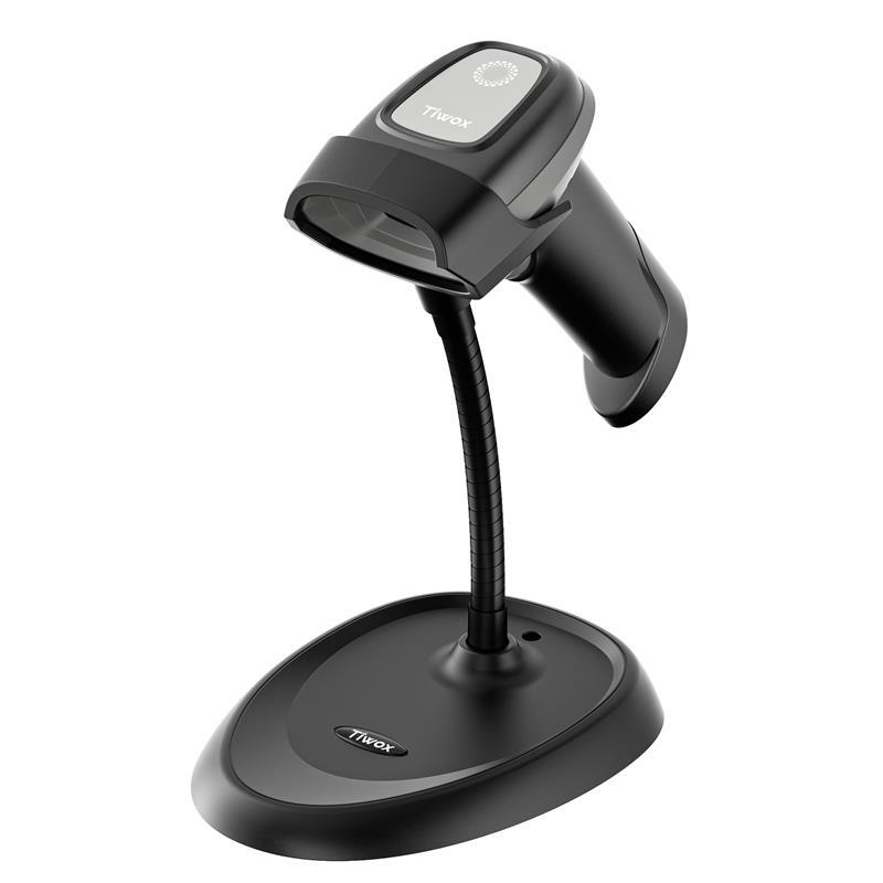 VS-336 2D Karekod Kablolu USB Barkod Okuyucu + Stand - 1