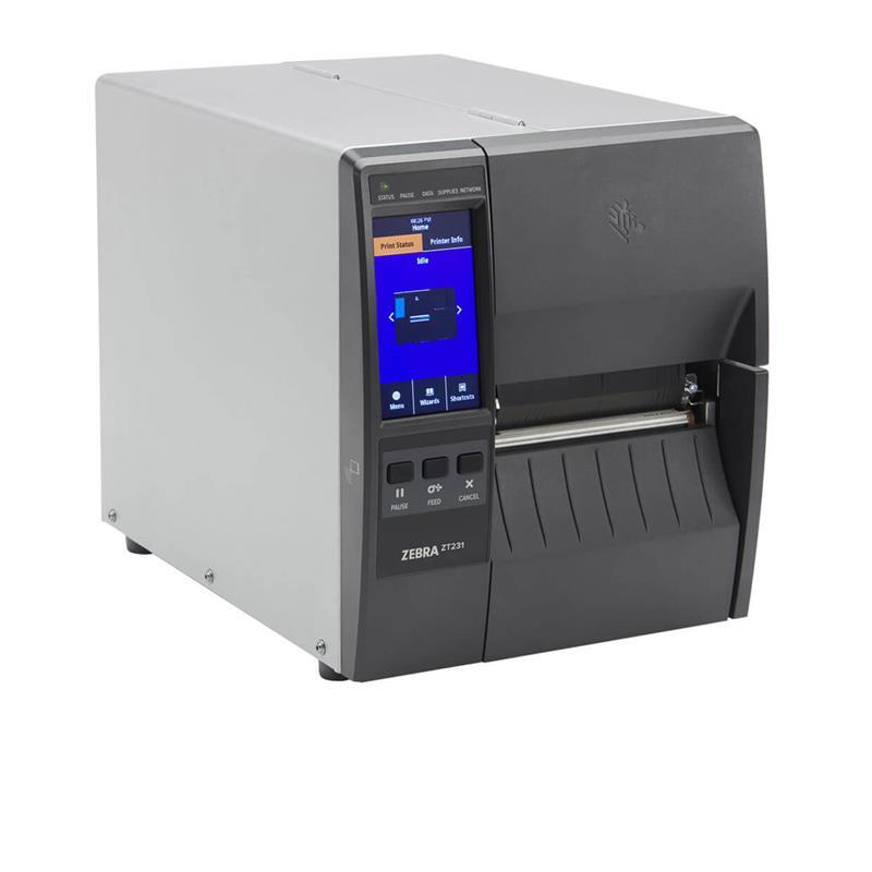 ZT231 (ZT23142-T0E000FZ) 203DPI Termal Transfer USB+Seri+Ethernet Metal Kasa End. Barkod Yazıcı (Ribonlu Kullanım) - 1